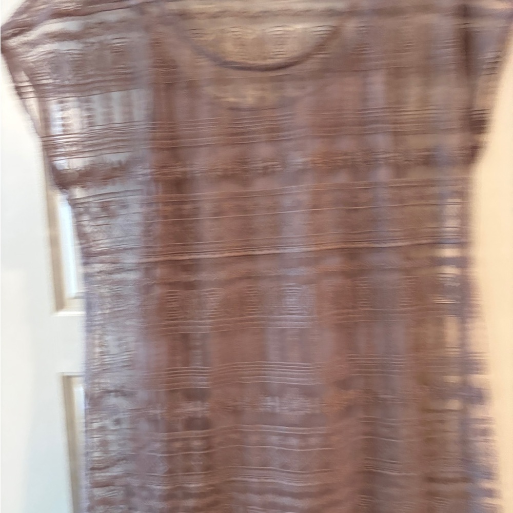 Garnet Hill Embroidered Gray Lace Embroidered Romantic Dress Size 10 - Picture 10 of 13